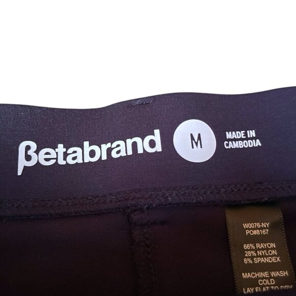 Betabrand Women Classic Dress Yoga Pant Sz Medium Navy Blue Straight Leg Pull On - Picture 11 of 11